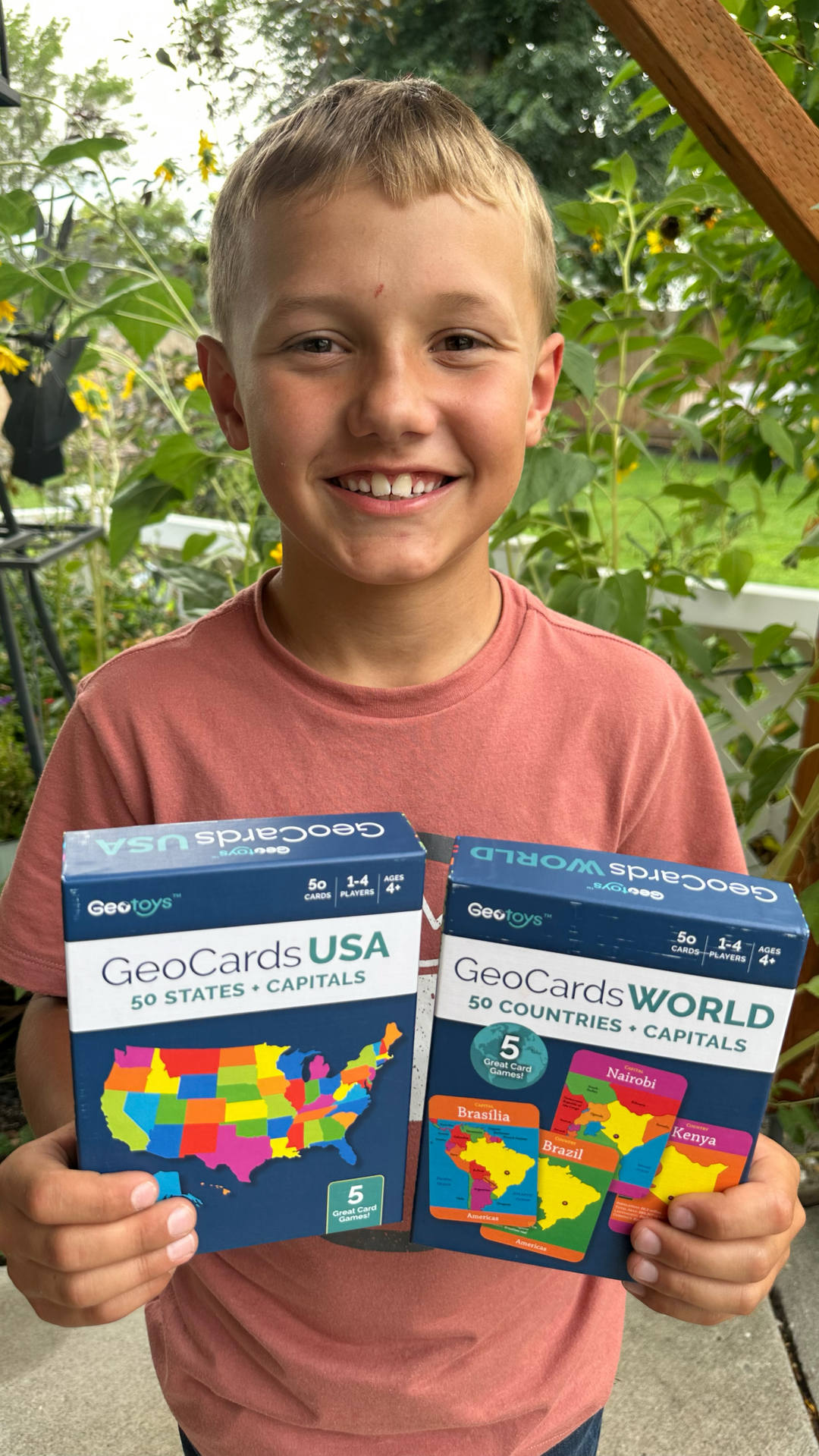 GeoCards Game Set of 2 (World and USA)