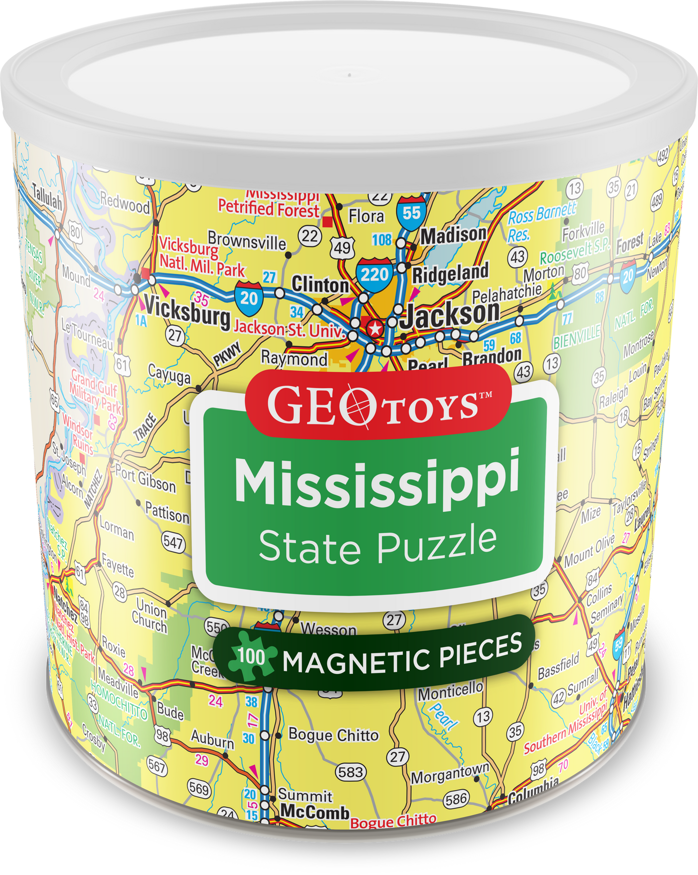 100 Piece Magnetic Puzzle - Mississippi