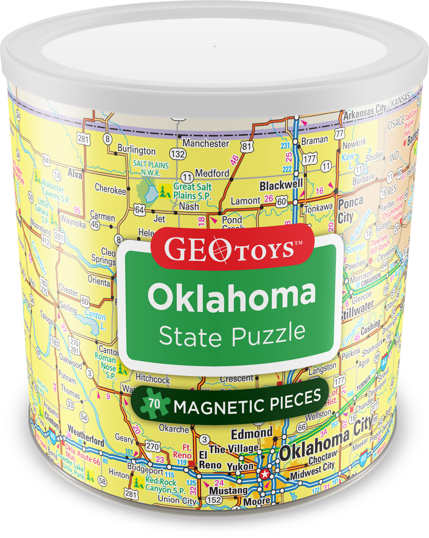 70 Piece Magnetic Puzzle - Oklahoma