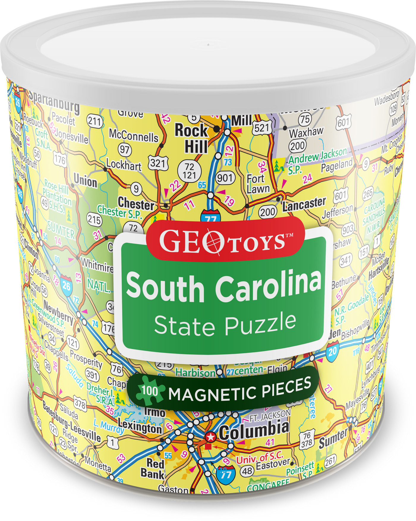 100 Piece Magnetic Puzzle - South Carolina