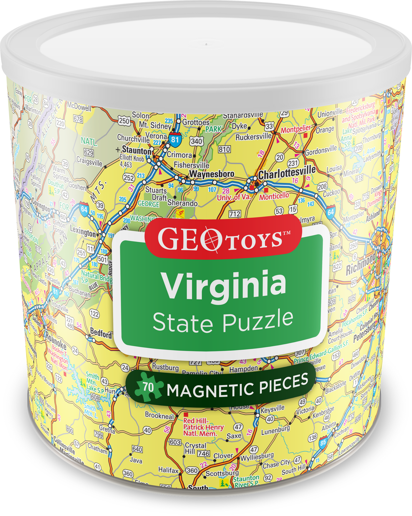 70 Piece Magnetic Puzzle - Virginia