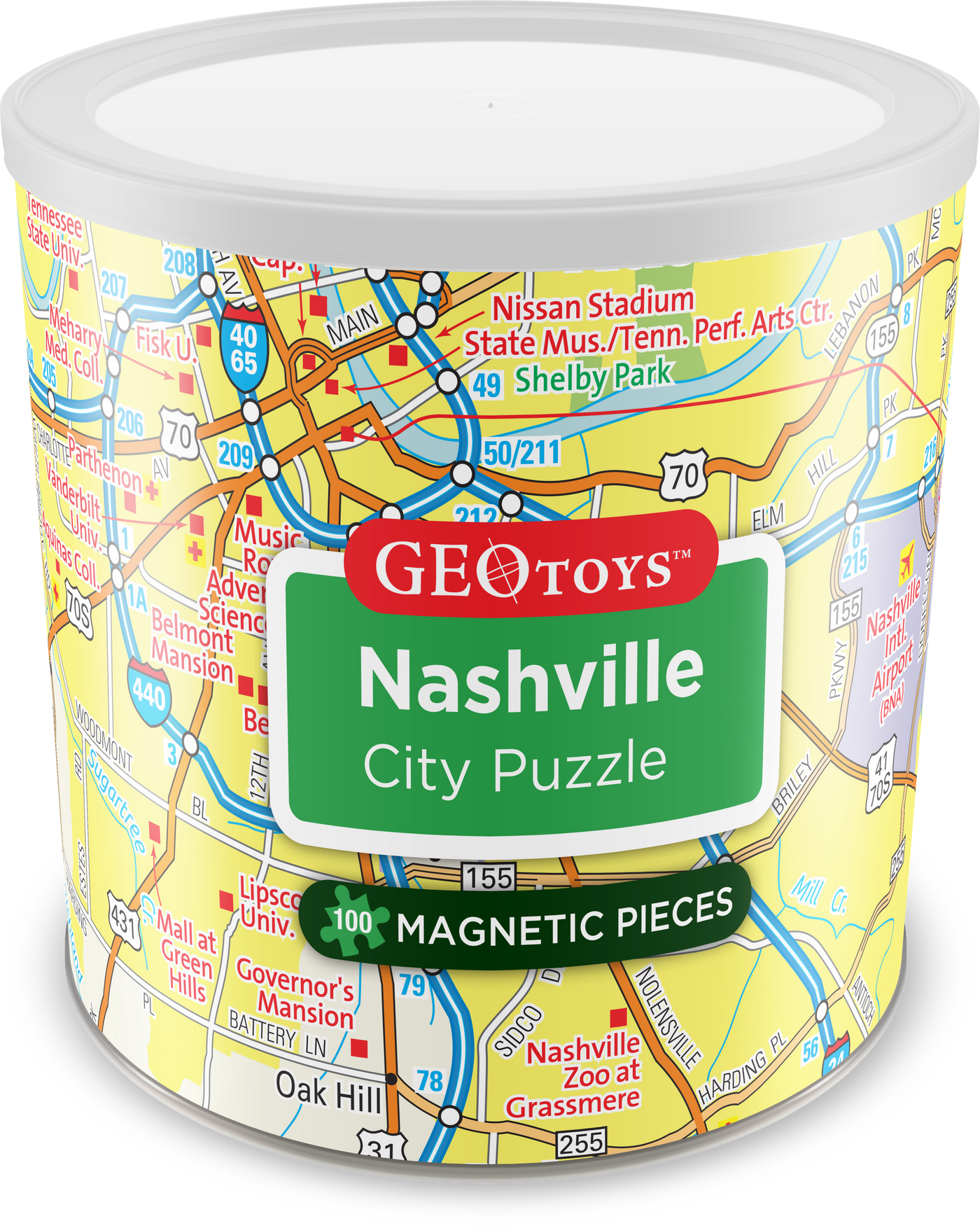 100 Piece Magnetic Puzzle - Nashville
