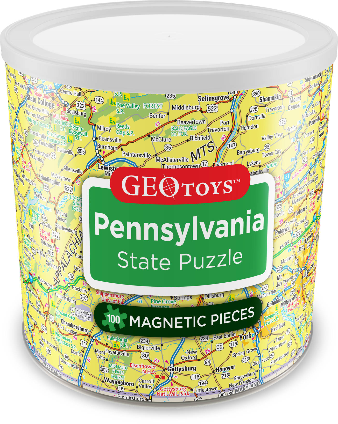 100 Piece Magnetic Puzzle - Pennsylvania