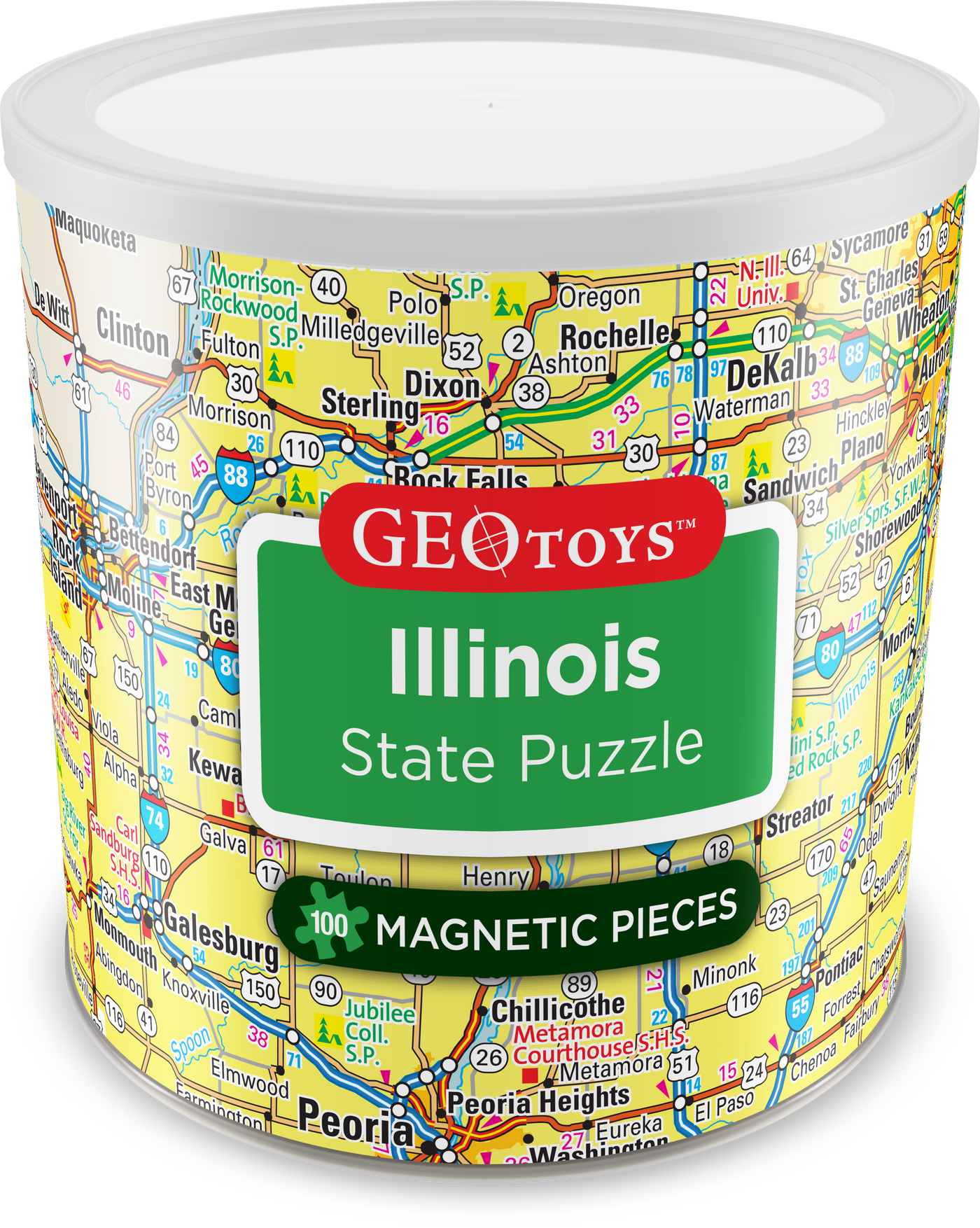 100 Piece Magnetic Puzzle - Illinois