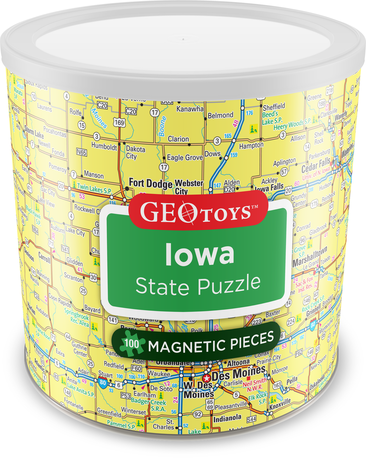 100 Piece Magnetic Puzzle - Iowa
